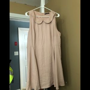 Cream dress collared neck